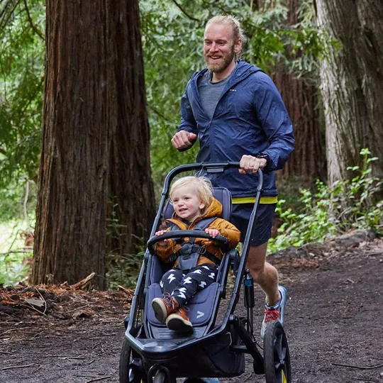 VEER Switchback &Jog Kinderwagen 2-in-1 - Dunkelgrau / Schwarz