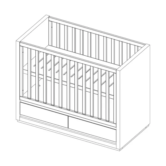 Kidsmill Accent Babybett Weiß 60 x 120 cm