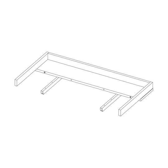 Kidsmill Amy Wickelaufsatzplatte breit Grau