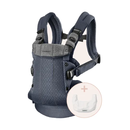 BabyBjörn Harmony 3D Mesh Babytrage mit Lätzchen