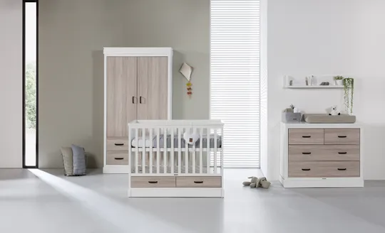 Kidsmill Newport Babyzimmer Weiß / Eiche