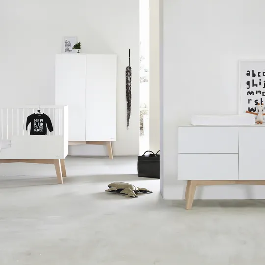 Kidsmill Sixties Kommode Mattweiß / Natur