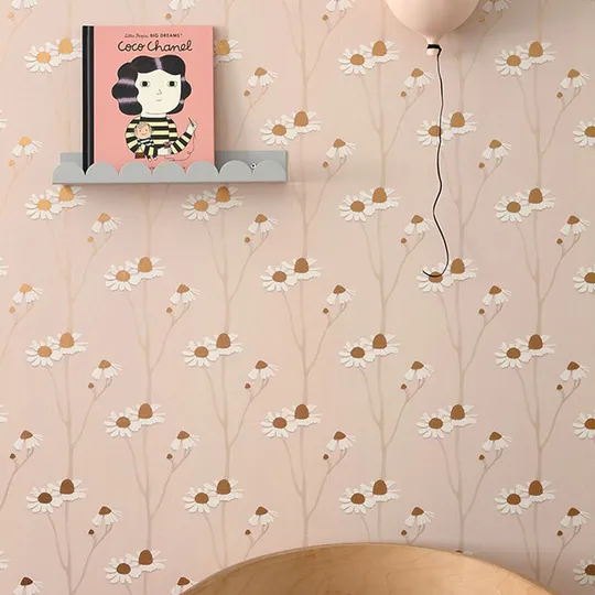 Studio Ditte Behang - Kamille - Poederroze & Goud