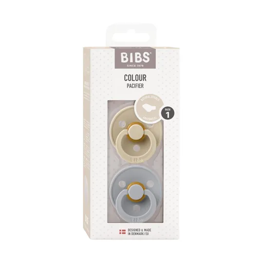BiBs Fopspeen - Anatomisch - 2 Stuks - 0-6 Mnd - Vanille/Cloud