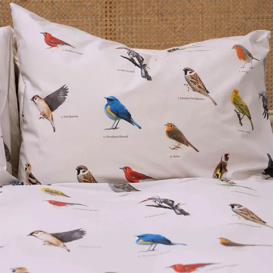 Snurk Dekbedovertrek - Bird Watching - Beige