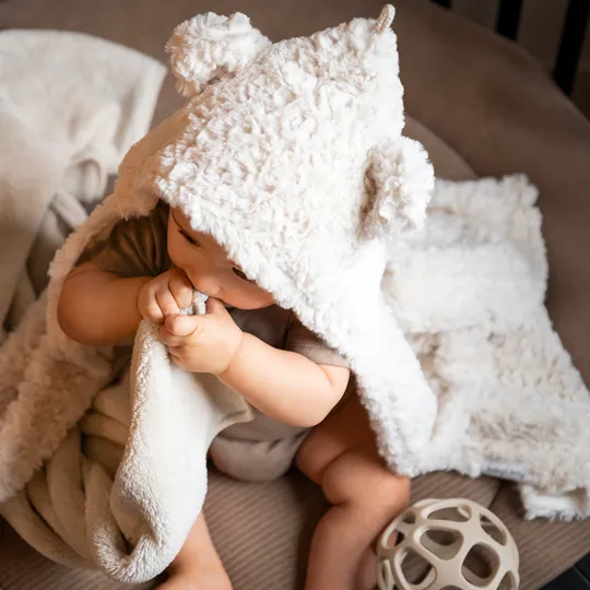 Baby's Only Snow Einschlagdecke mit Ohren
