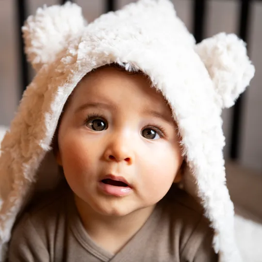 Baby's Only Snow Einschlagdecke mit Ohren