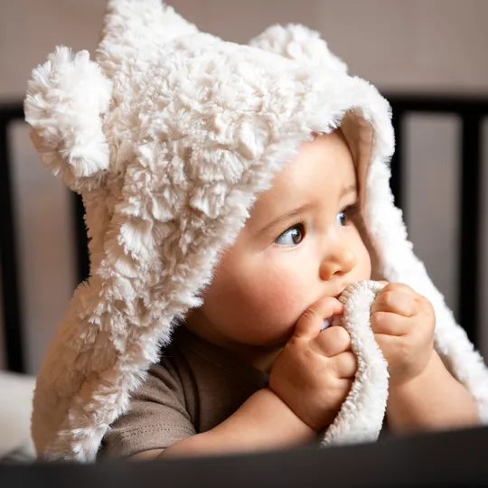Baby's Only Snow Einschlagdecke mit Ohren