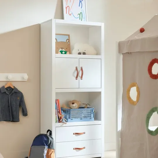 LIFETIME Bücherregal - Weiß - 4 Fächer