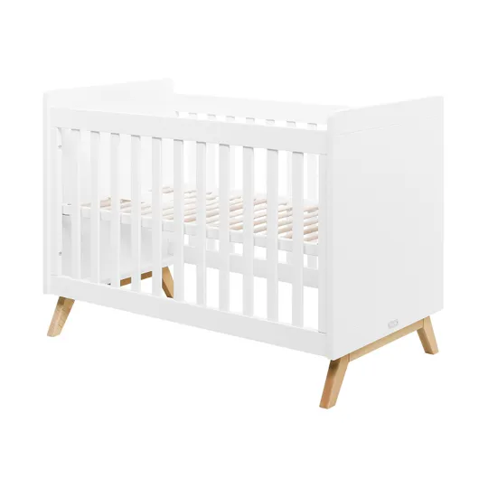 Bopita Fenna Babykamer Wit / Naturel | Bed 60 x 120 cm + Commode