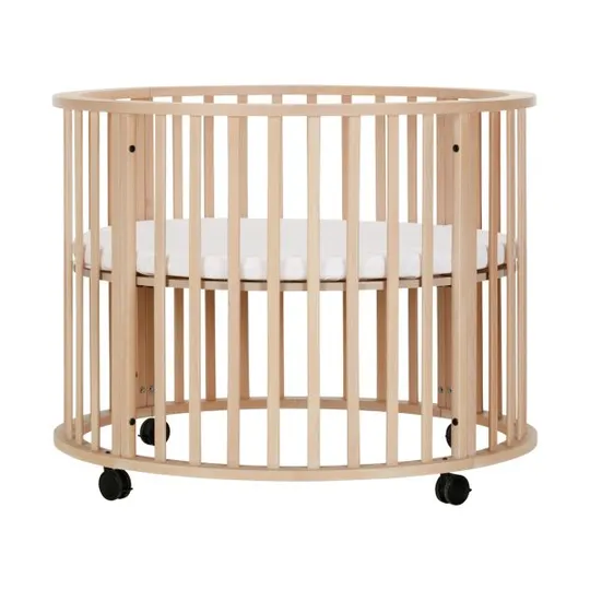 Europe Baby Circa Ronde Box Pakketdeal - Mat Naturel | Pretura Boxmatras - Superior Wave | Kidsmill Boxmatras Hoes