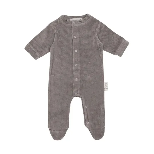 Witlof For Kids Strampelanzug - Velvet Rib - Warm Grey