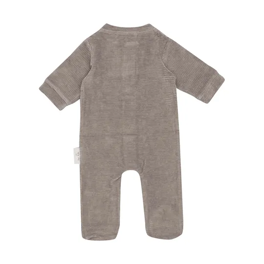 Witlof For Kids Strampelanzug - Velvet Rib - Warm Grey