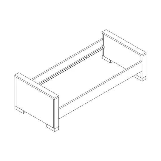 Kidsmill Brent Oldwood Bett Grau 90 x 200 cm