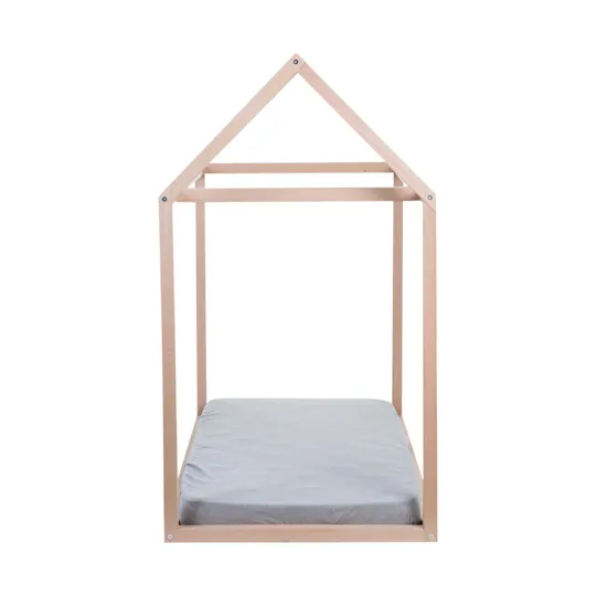 Childhome Haus Bettrahmen Natur 70 x 140 cm