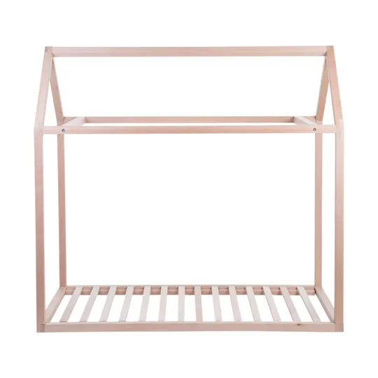 Childhome Haus Bettrahmen Natur 70 x 140 cm