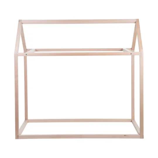 Childhome Haus Bettrahmen Natur 70 x 140 cm