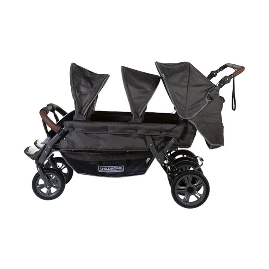 Childhome Sixseater Autobrake Mehrlingswagen Anthrazite