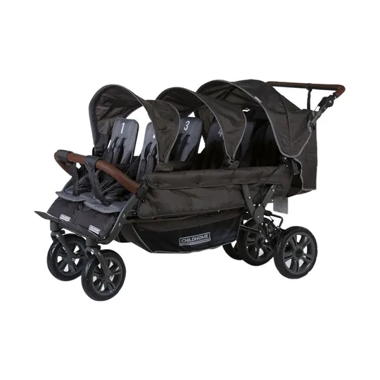 Childhome Sixseater Autobrake Mehrlingswagen Anthrazite