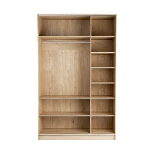 Vox Stor Kledingkast 140 x 240 cm - Comfort - Oak/Oak - Metaal Zwart