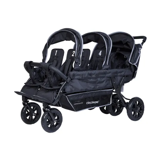 Childhome Sixseater Autobrake Kinderwagen - Schwarz