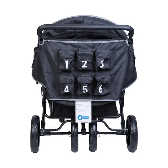 Childhome Sixseater Autobrake Kinderwagen - Schwarz