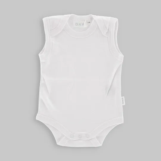 DAY Strampler Ärmellos – Off White 