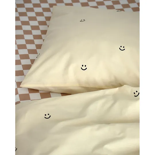 Studio Ditte Bettbezug Smiley - 140 x 220 cm - Vanille