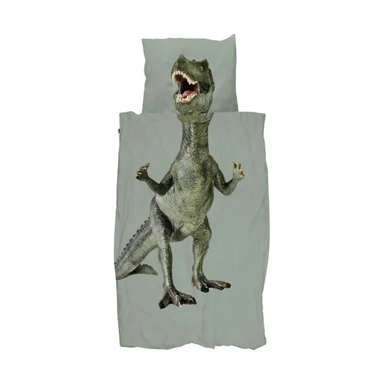 Snurk Bettbezug – Dino Jurassic – 140 x 200/220 cm – Grün