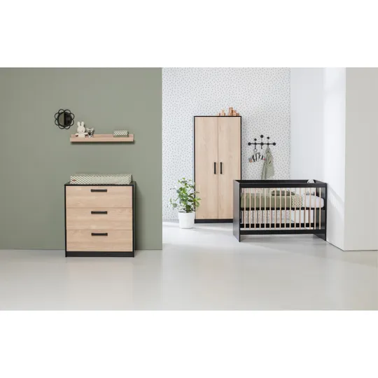 Europe Baby Nova Babyzimmer Schwarz-Eiche