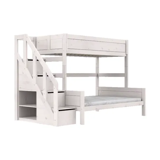 LIFETIME Kidsrooms Stapelbed Family - 90+140 - Met Trapkast / Premium