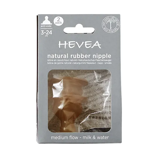 Hevea Medium Flow Speen 3-24 Mnd 2 Stuks