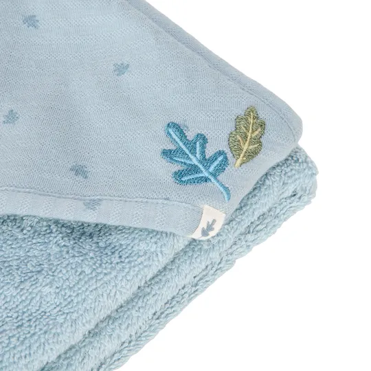 Little Dutch Pure Badcape - 100 x 100 cm - Denim Blue