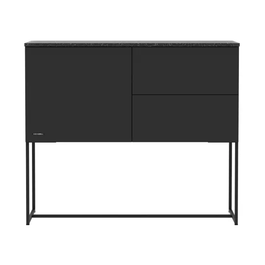 Kidsmill Modular 2 Kommode 1D / 2L Mattschwarz - Schwarz