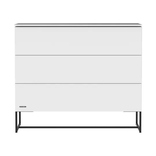 Kidsmill Intense II Babykamer Wit / Zwart | Ledikant 60 x 120 cm + Commode 3L + Kast 2-Deurs