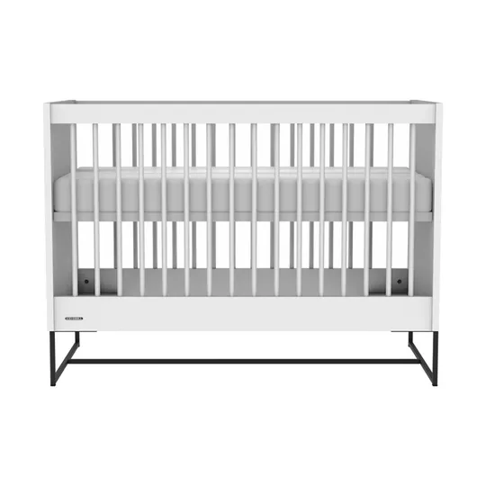 Kidsmill Intense II Babykamer Wit / Zwart | Ledikant 60 x 120 cm + Commode 3L + Kast 2-Deurs