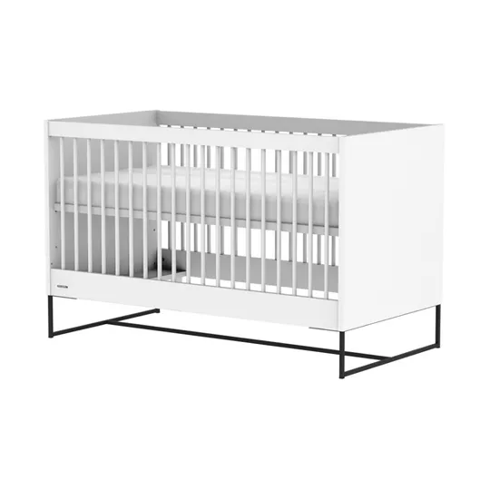 Kidsmill Intense II Babykamer Wit / Zwart | Ledikant 70 x 140 cm + Commode 3L