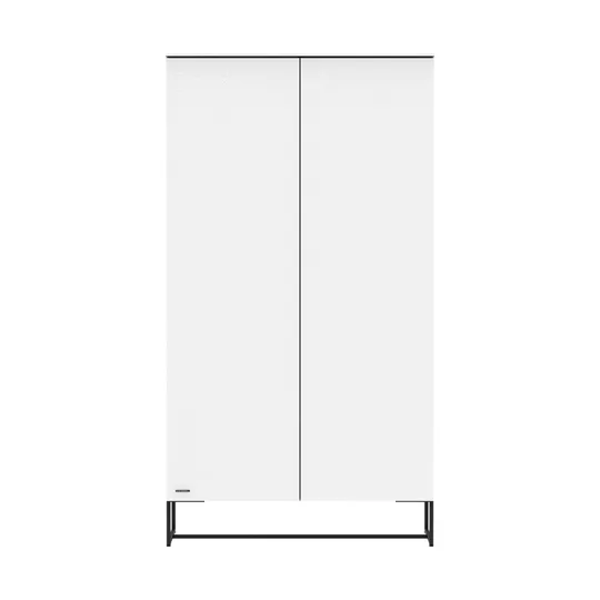 Kidsmill Intense II Babykamer Wit / Zwart | Ledikant 70 x 140 cm + Commode 3L + Kast 2-Deurs