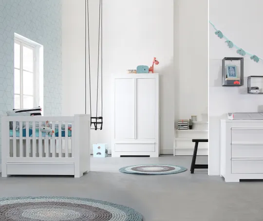 Kidsmill Bretagne Babybett Weiß 60 x 120 cm