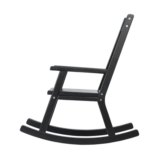 Kidsmill Junior Schaukelstuhl - Schwarz + Steppkissen - Schwarz/Anthrazit