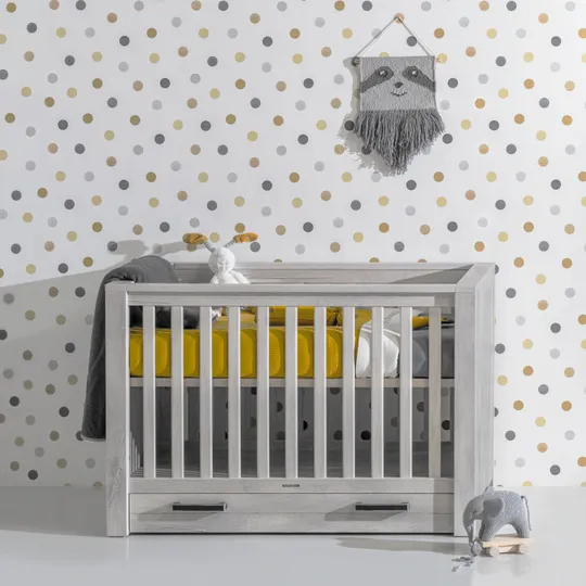 Kidsmill Sem Nautic Grau Babybett mit Schublade 60 x 120 cm