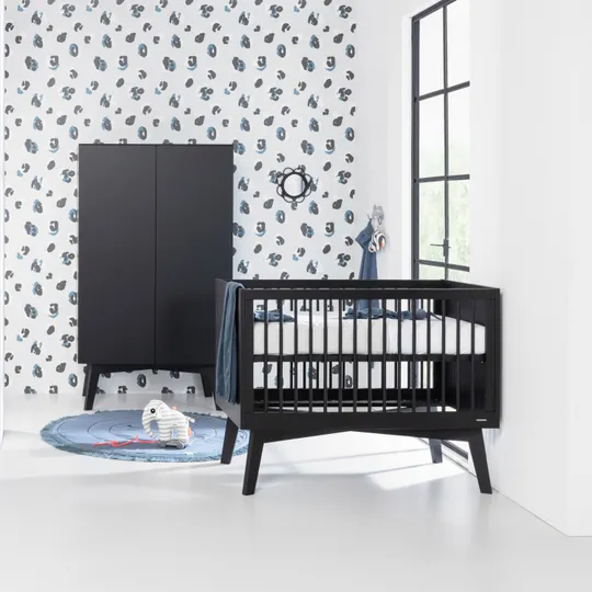 Kidsmill Sixties Babyzimmer  Schwarz matt