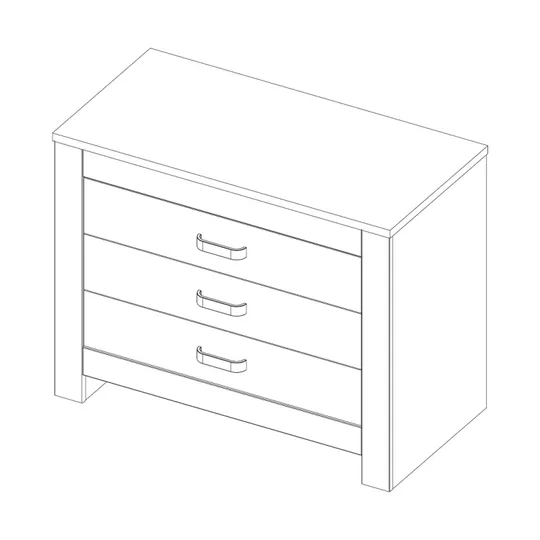 Kidsmill Long Island Babyzimmer Schwarz / Oldwood