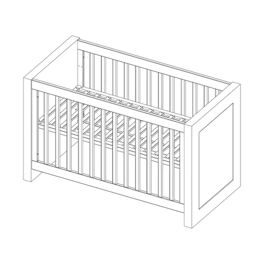 Kidsmill Long Island Babyzimmer Schwarz / Oldwood
