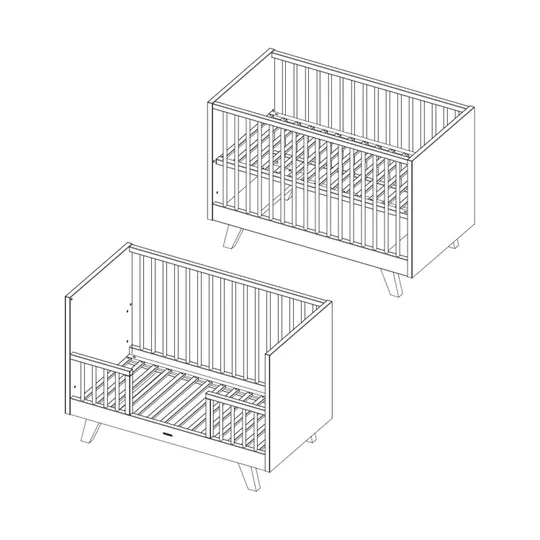 Kidsmill Lars Babybett 60 x 120 cm