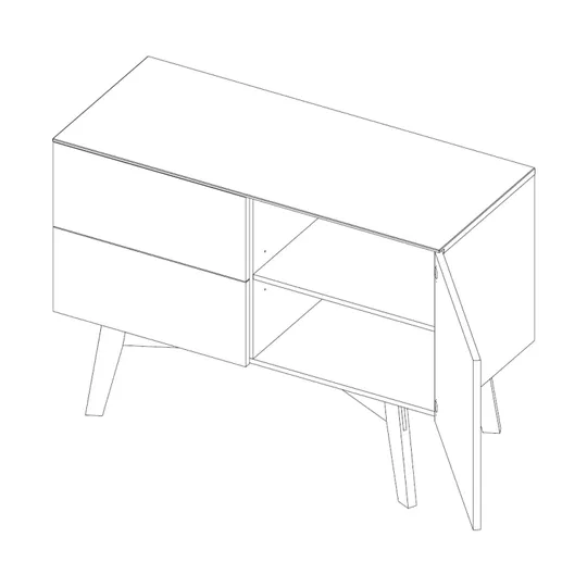 Kidsmill Sixties Babyzimmer Weiß Matt/Natur