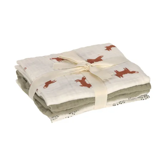 Laessig Little Forest Fox Wickeltuch 3 Stück