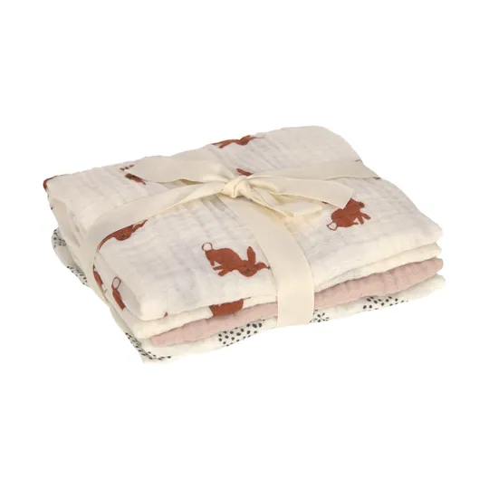 Laessig Little Forest Rabbit Wickeltuch 3 Stück
