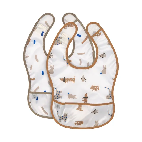 Lässig Little Mateys Slabbetjes Royal Blue 6-24 Mnd 2 Stuks