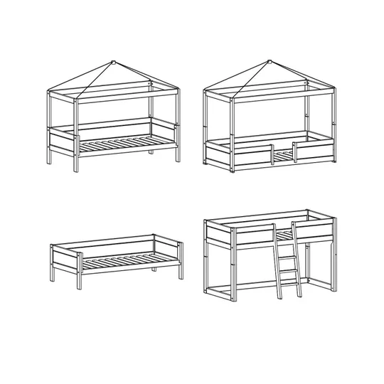 LIFETIME Kidsrooms 4 in 1 Bettkombination Luxe